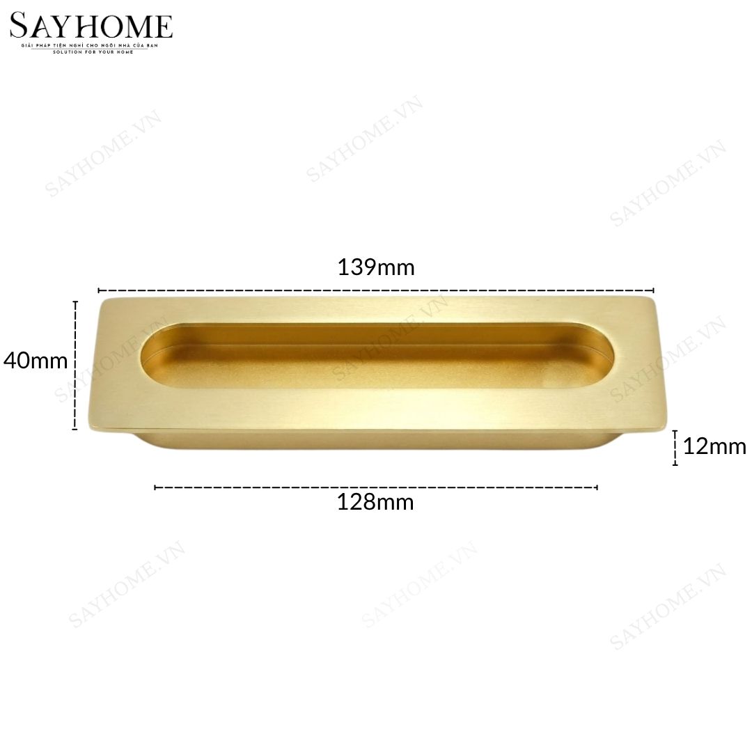Tay nắm âm tủ hiện đại cao cấp màu vàng gold SH8935 tại thành phố Hồ Chí Minh