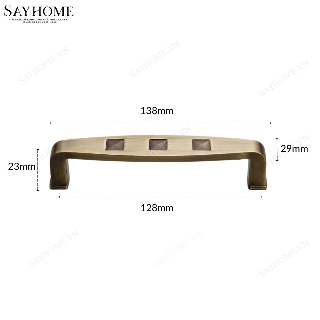 Tay nắm tủ tân cổ điển màu đồng SH8936 tại thành phố Hồ Chí Minh