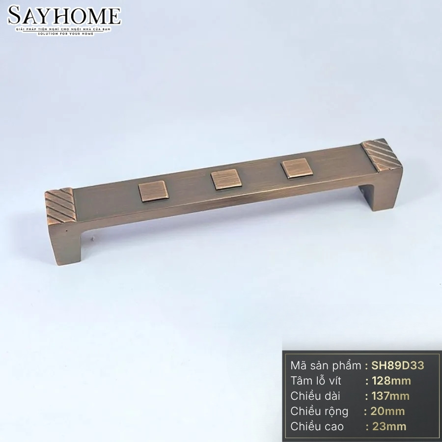 Tay nắm tủ tân cổ điển màu đồng SH89D33 tại thành phố Hồ Chí Minh