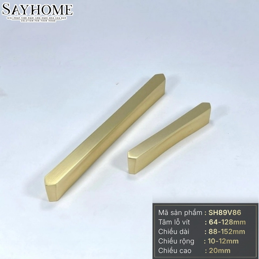 Tay nắm tủ hiện đại màu vàng gold SH89V86 tại thành phố Hồ Chí Minh