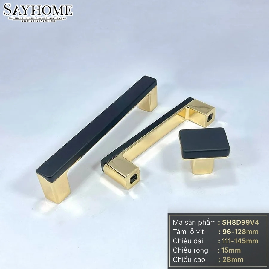 Tay nắm tủ hiện đại màu đen vàng gold SH8D99V4 tại thành phố Hồ Chí Minh