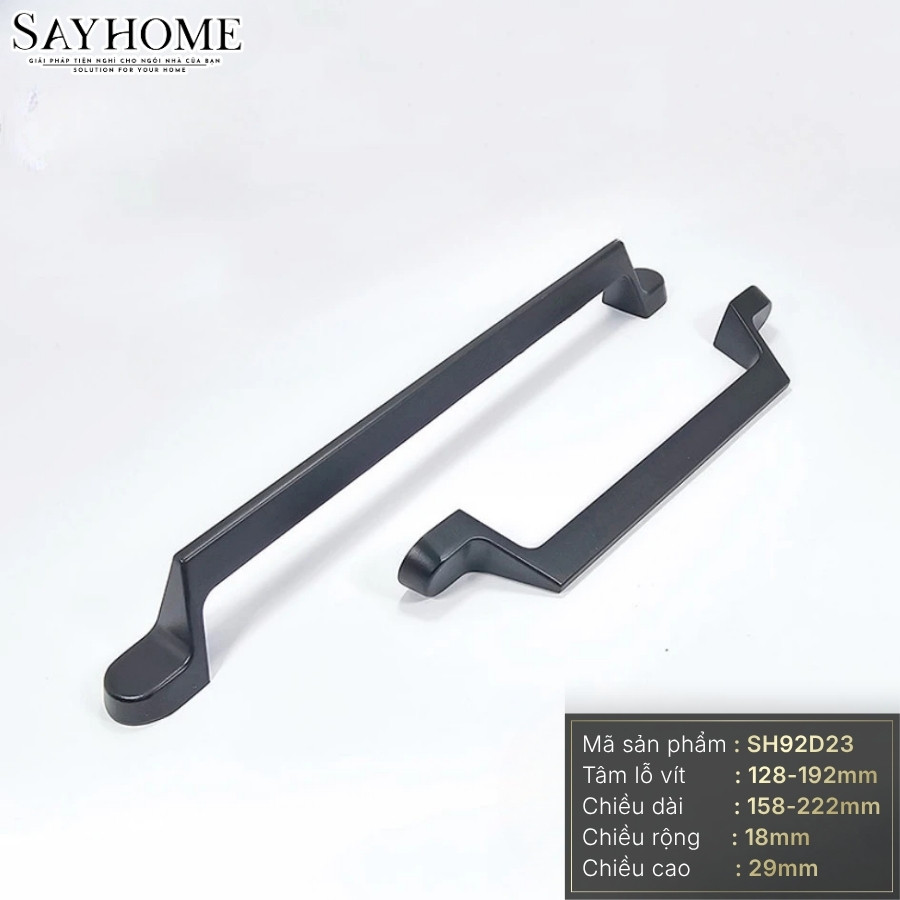Tay nắm tủ hiện đại màu đen mờ SH92D23 tại thành phố Hồ Chí Minh
