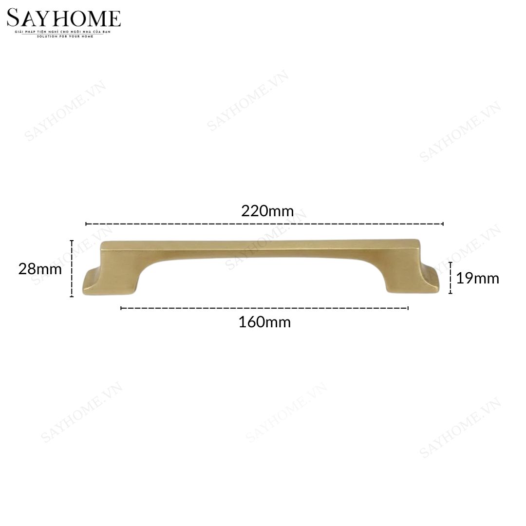 Tay nắm tủ hiện đại màu vàng gold SH93V29 tại thành phố Hồ Chí Minh
