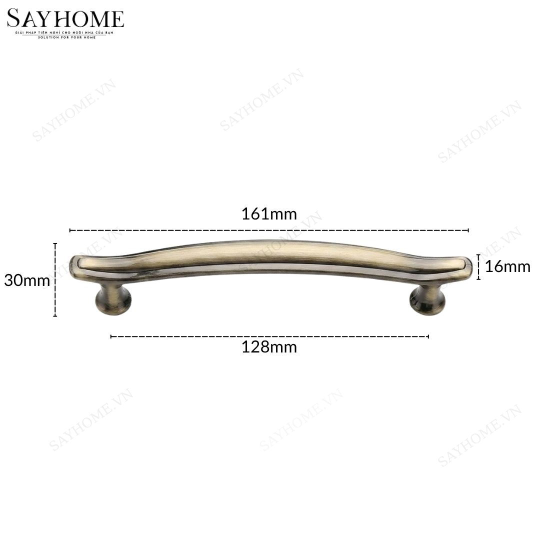 Tay nắm tủ tân cổ điển màu vàng đồng SH9360 tại thành phố Hồ Chí Minh