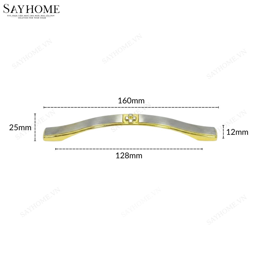 Thông số kĩ thuật Tay nắm tủ tân cổ điển màu vàng gold bề mặt inox SH9413 tại Thành phố Hồ Chí Minh