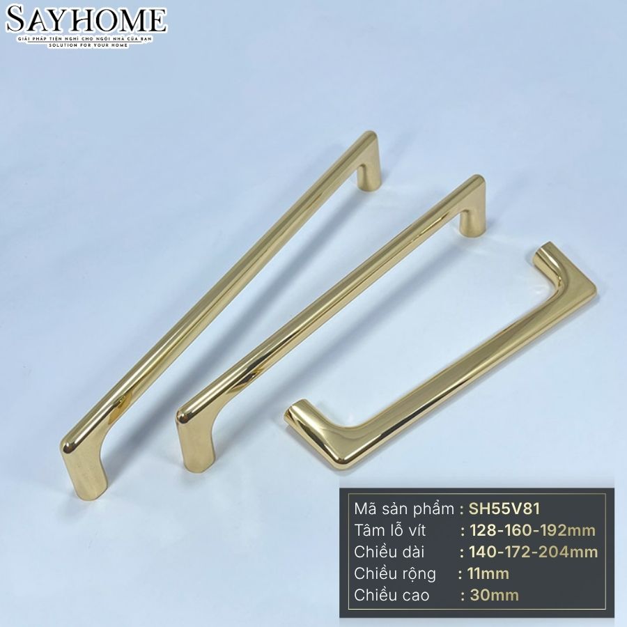 Tay nắm tủ hiện đại màu vàng gold SH55V81 tại thành phố Hồ Chí Minh