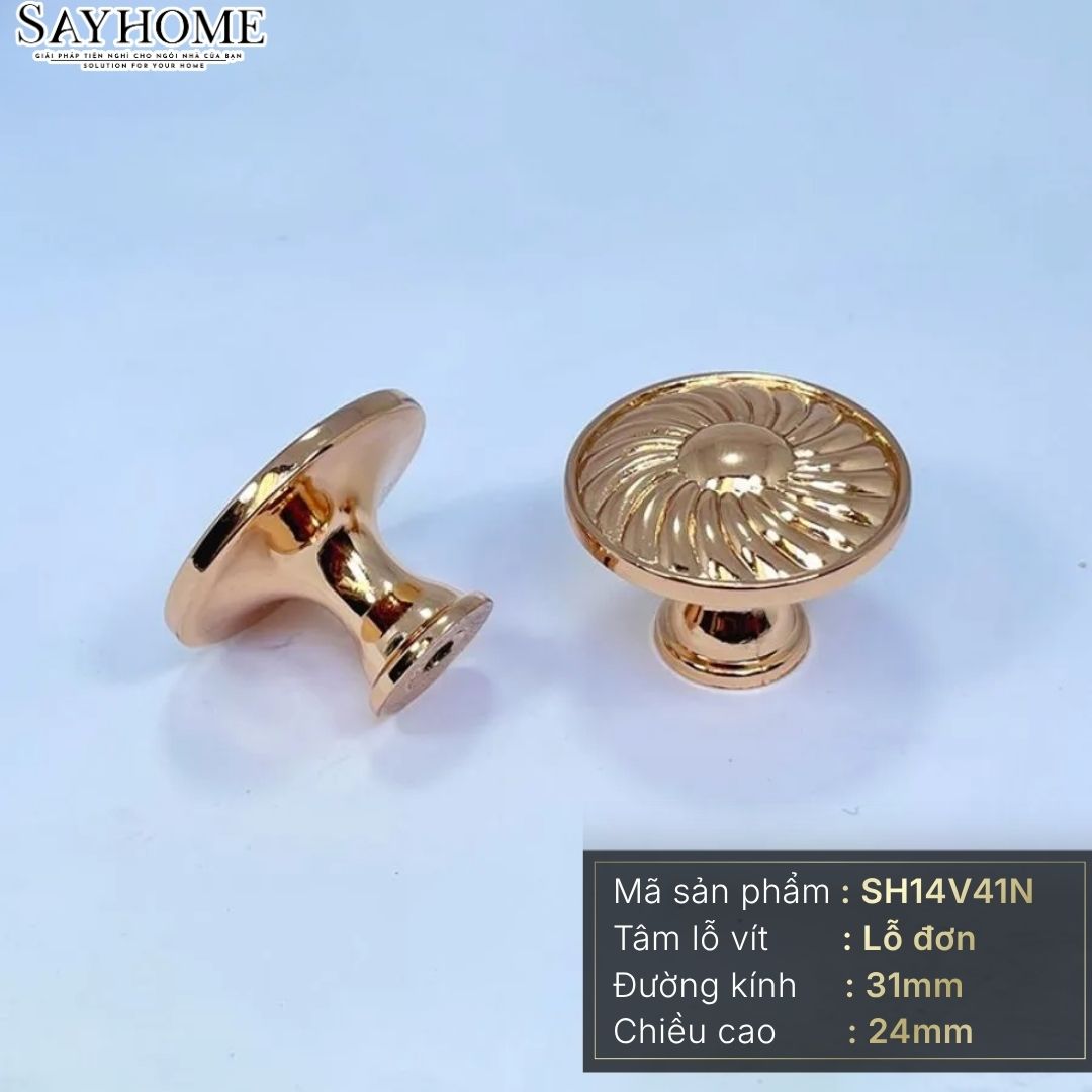 NNúm tủ tân cổ điển vintage màu vàng gold SH14V41N tại thành phố Hồ Chí Minh