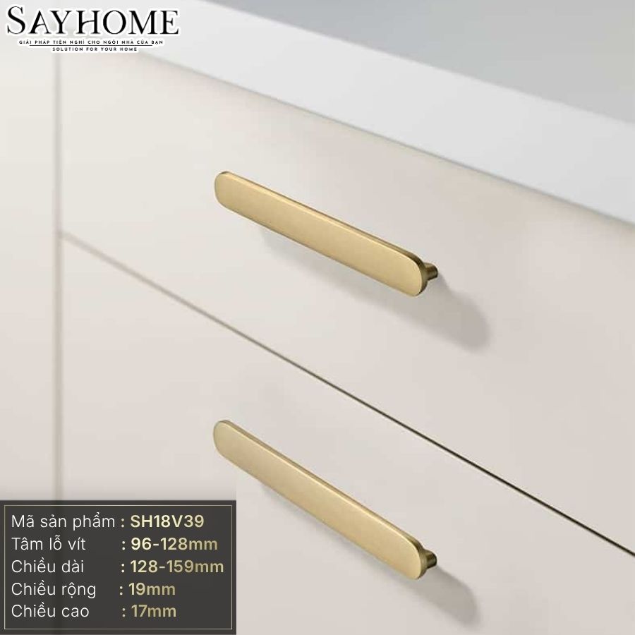 Tay nắm tủ hiện đại màu vàng gold SH18V39 tại thành phố Hồ Chí Minh