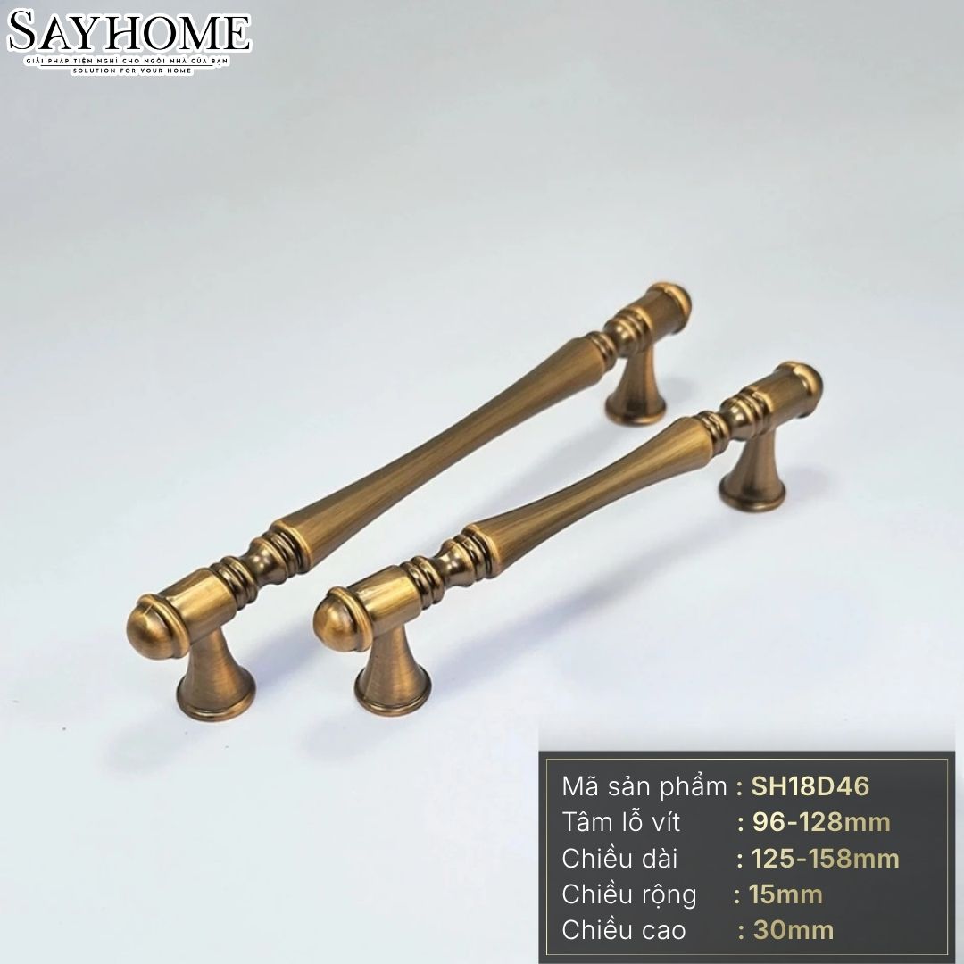 Tay nắm đũa tân cổ điển Vintage màu đồng SH18D46 tại thành phố Hồ Chí Minh