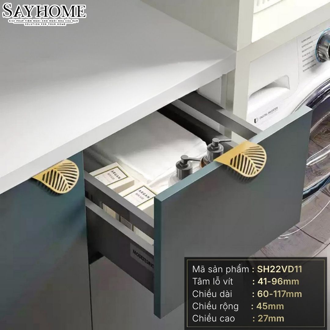 Tay nắm tủ hiện đại màu vàng đồng SH22VD11 tại thành phố Hồ Chí Minh
