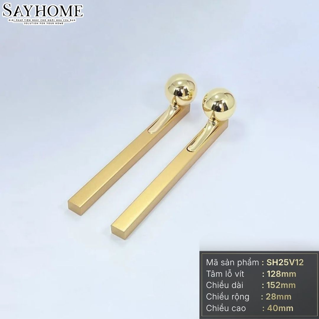 Tay nắm tủ hiện đại màu vàng gold SH25V12 tại thành phố Hồ Chí Minh