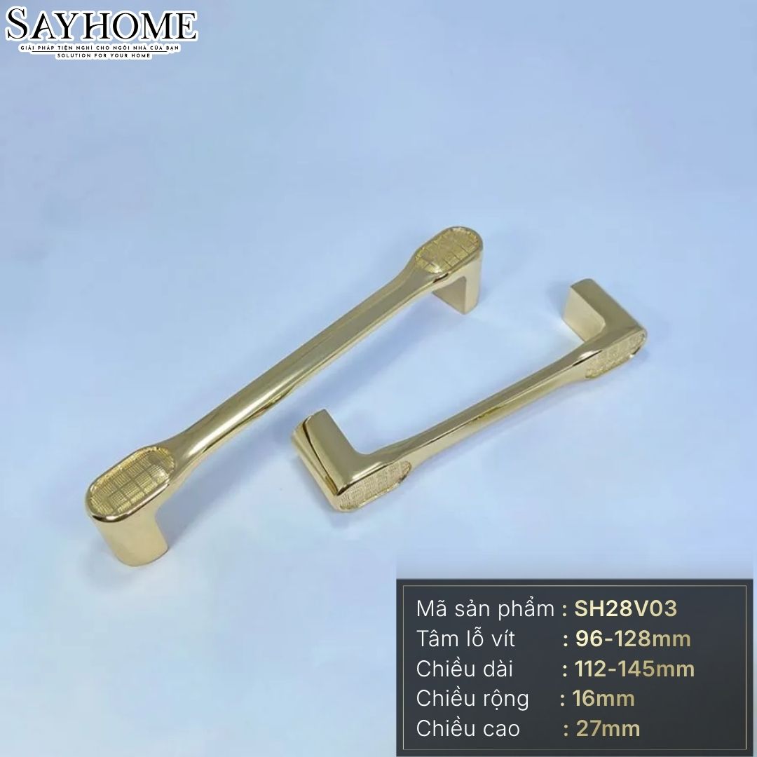 Tay nắm tủ hiện đại màu vàng GOLD SH28V03 tại thành phố Hồ Chí Minh