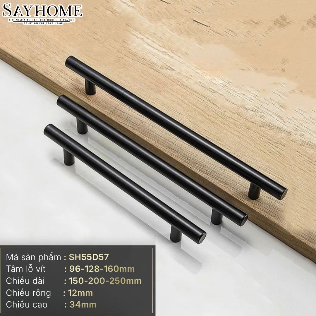 Tay nắm đũa hiện đại màu đen mờ SH55D57 tại thành phố Hồ Chí Minh