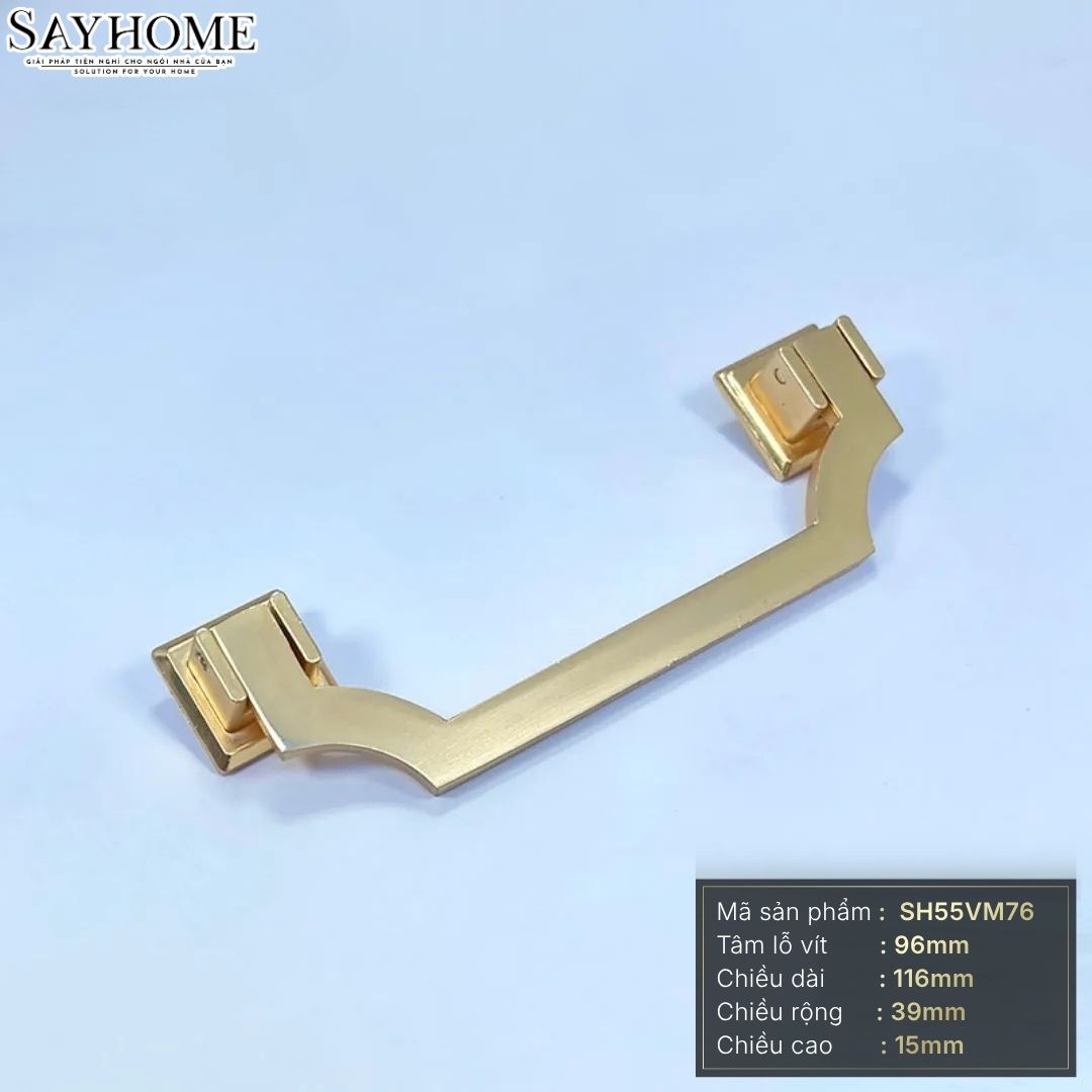 Tay nắm tủ hiện đại màu vàng mờ SH55VM76 tại Tân Bình