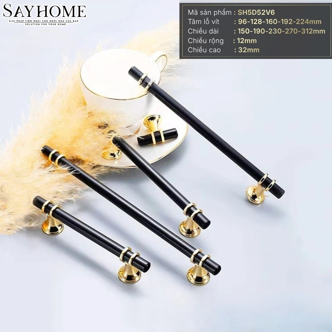 Tay nắm đũa hiện đại màu đen vàng SH5D52V6 tại Thành phố Hồ Chí Minh