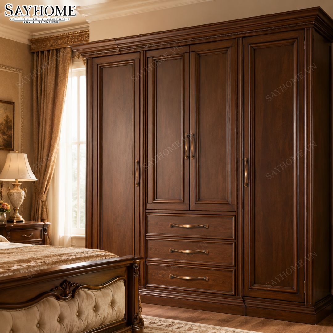 Tay nắm tủ tân cổ điển Vintage màu đồng SH8329 tại thành phố Hồ Chí Minh