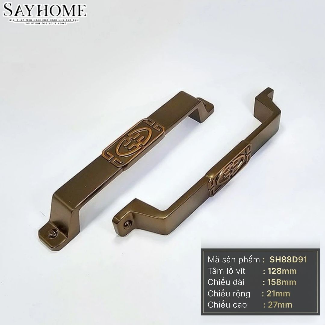 Tay nắm tủ tân cổ điển vintage màu đồng SH88D91 tại thành phố Hồ Chí Minh