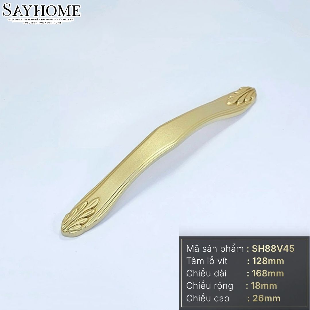 Tay nắm tủ tân cổ điển vintage màu vàng gold SH88V45 tại thành phố Hồ Chí Minh
