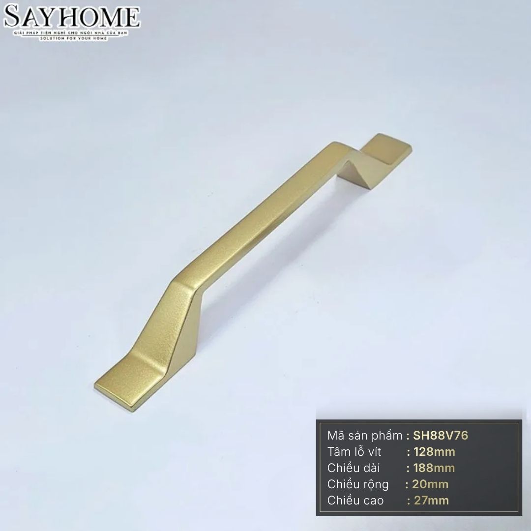 Tay nắm tủ hiện đại màu vàng gold SH88V76 tại thành phố Hồ Chí Minh