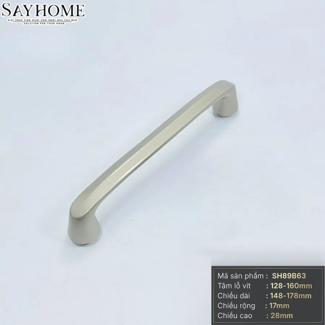 Tay nắm tủ hiện đại màu bạc SH89B63 tại thành phố Hồ Chí Mi