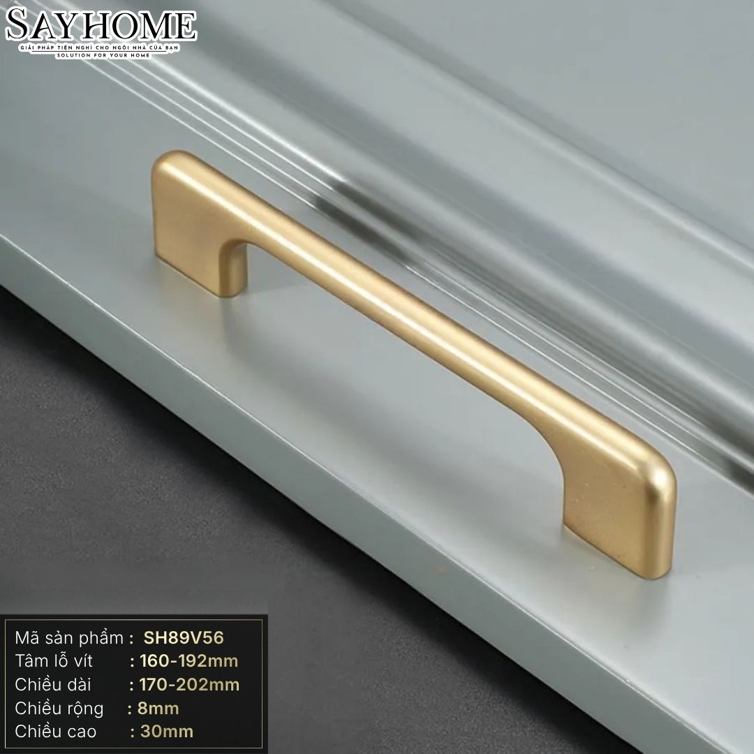 Tay nắm tủ hiện đại màu vàng gold SH89V56 tại thành phố Hồ Chí Minh