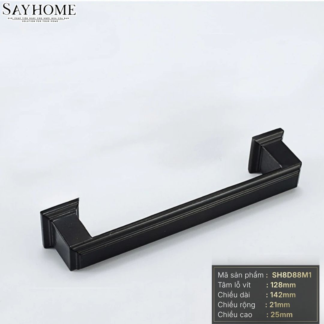 Tay nắm tủ hiện đại màu đen mờ SH8D88M1 tại thành phố Hồ Chí Minh