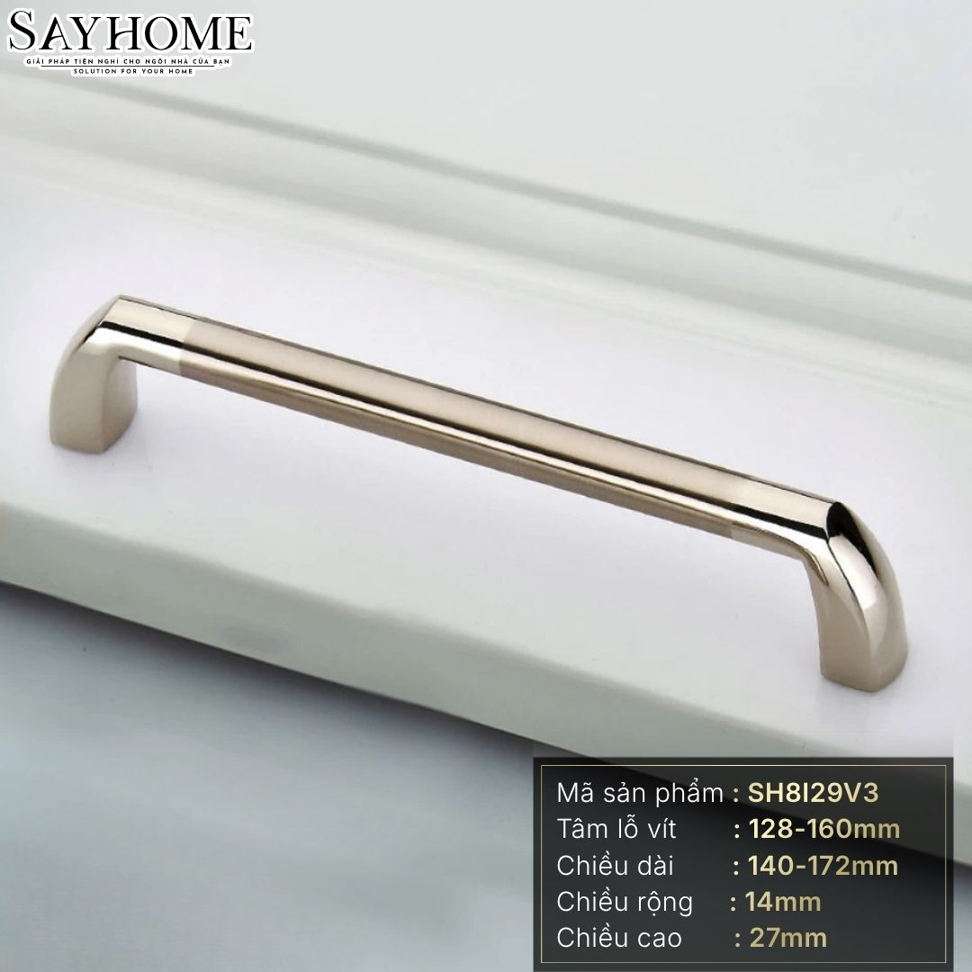Tay nắm tủ hiện đại màu inox ánh vàng SH8I29V3 tại thành phố Hồ Chí Minh