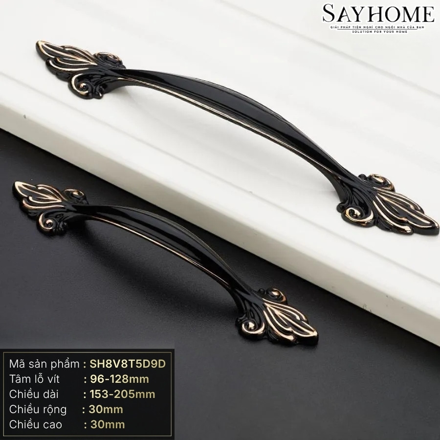 Tay nắm tủ tân cổ điển vintage màu vàng gold SH8V8T5D9D tại Thành phố Hồ Chí Minh