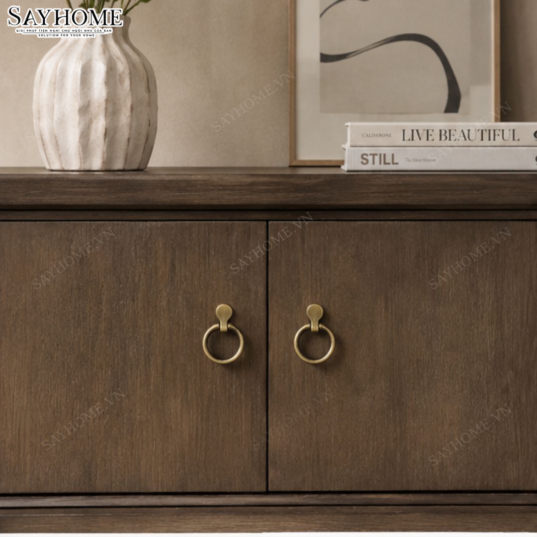 Tay nắm tủ khoen tròn tân cổ điển vintage màu đồng SH9245 tại thành phố Hồ Chí Minh