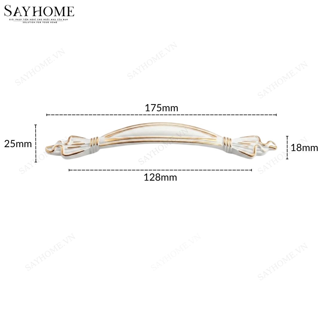Tay nắm tủ cổ điển màu trắng ngọc trai SH9340 tại thành phố Hồ Chí Minh