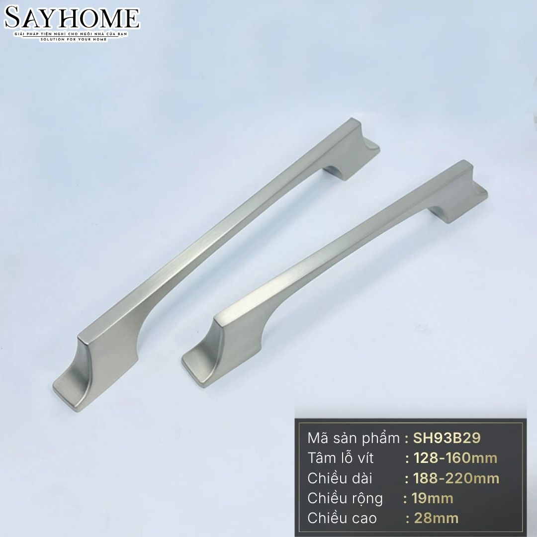 Tay nắm tủ hiện đại màu bạc xước SH93B29 tại thành phố Hồ Chí Minh