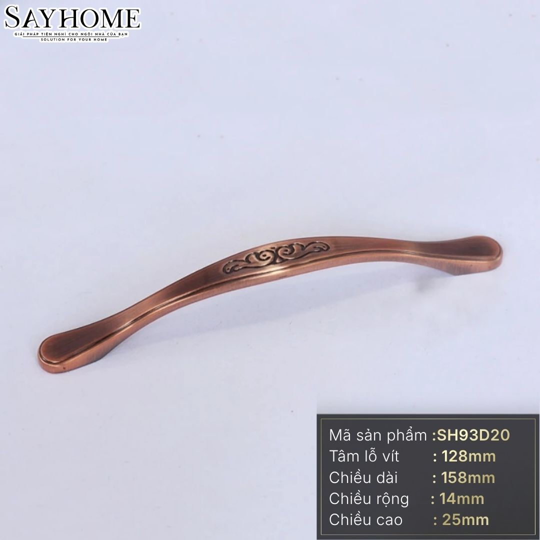 Tay nắm tủ tân cổ điển Vintage màu đồng SH93D20 tại thành phố Hồ Chí Minh