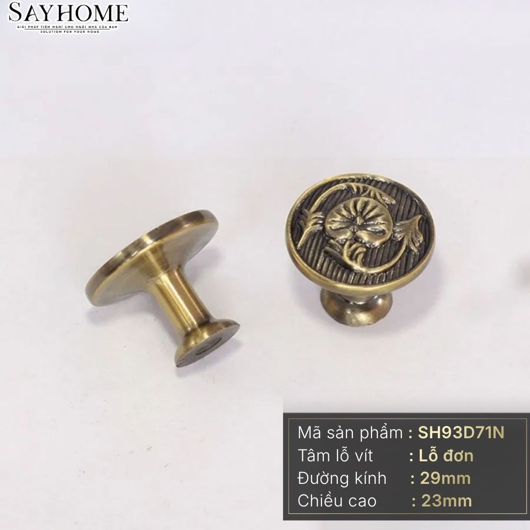 Núm tủ tân cổ điển vintage màu đồng SH93D71N tại thành phố Hồ Chí Minh