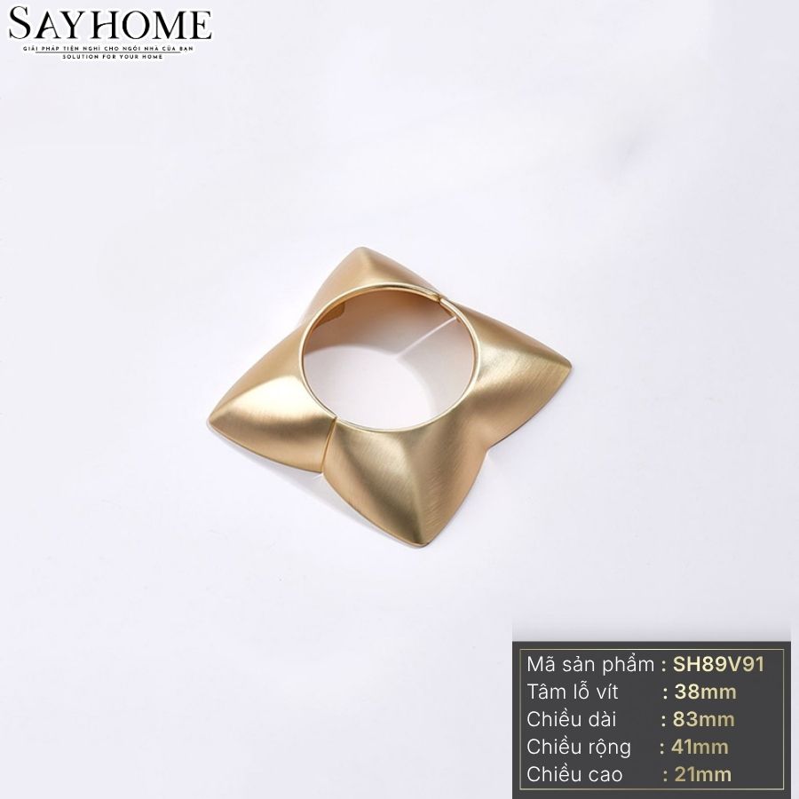Tay nắm tủ tân cổ vintage bán nguyệt màu vàng gold SH89V91 tại thành phố Hồ Chí Minh