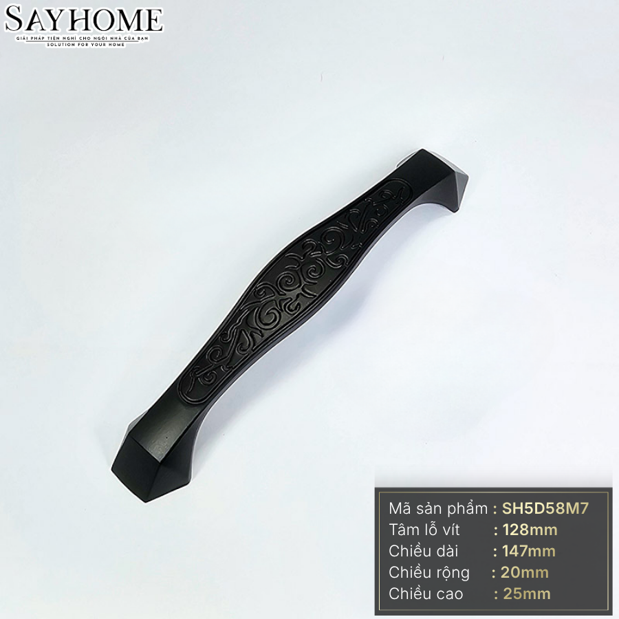 Tay nắm tủ tân cổ điển vintage màu đen mờ SH5D58M7 tại thành phố Hồ Chí Minh