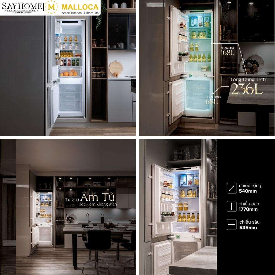 Tủ lạnh MALLOCA MF-246EBI dung tích 246L tại Thành phố Hồ Chí Minh