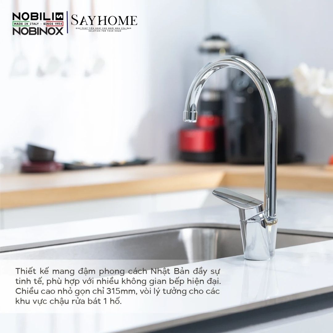Vòi rửa chén NOBILI BLUES NB188 cần cứng tại Thành phố Hồ Chí Minh