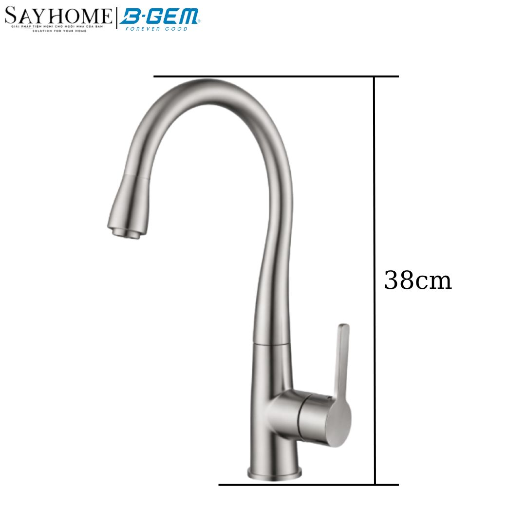 Vòi rửa chén bát B-GEM BG - SU02 inox mờ, nóng lạnh tại thành phố Hồ Chí Minh
