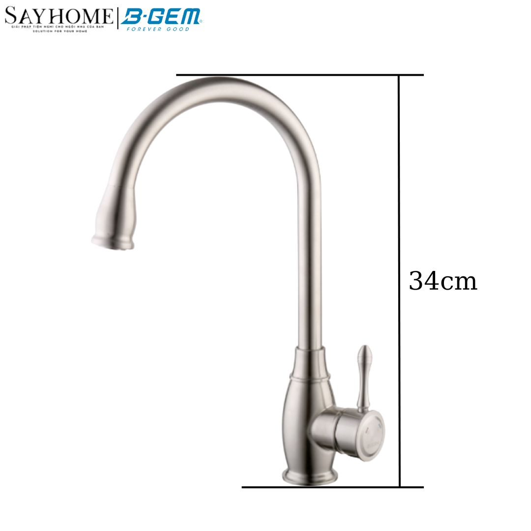 Vòi rửa chén bát B-GEM BG - SU05 inox mờ, nóng lạnh tại thành phố Hồ Chí Minh