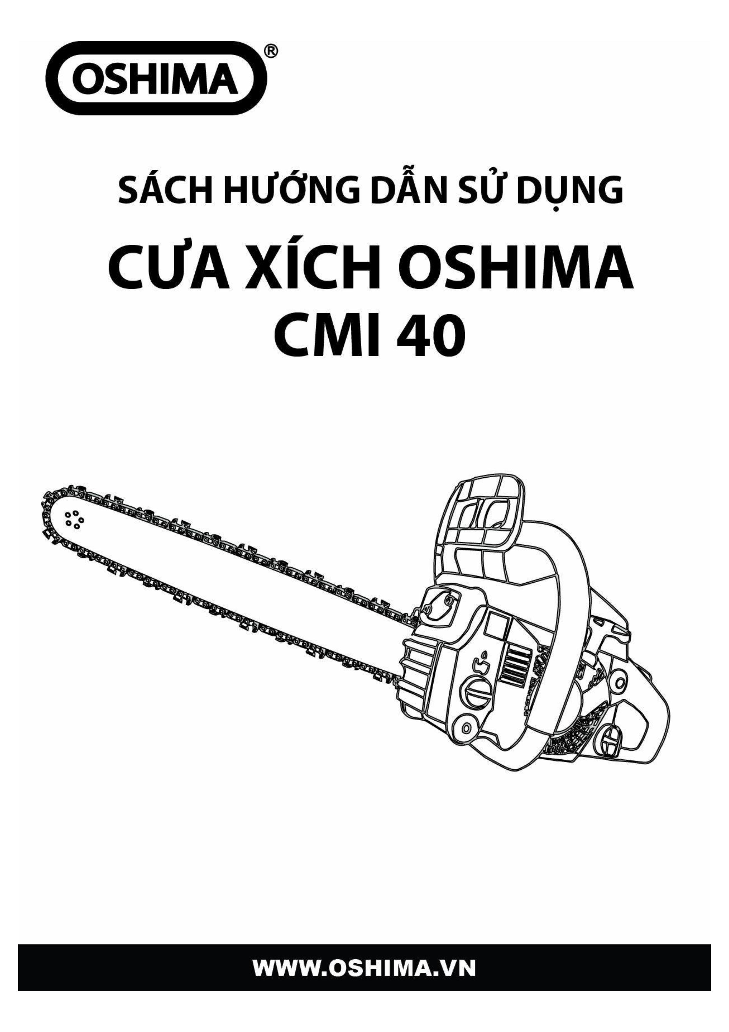 SÁCH HƯỚNG DẪN SỬ DỤNG CƯA XÍCH OSHIMA CMI 40