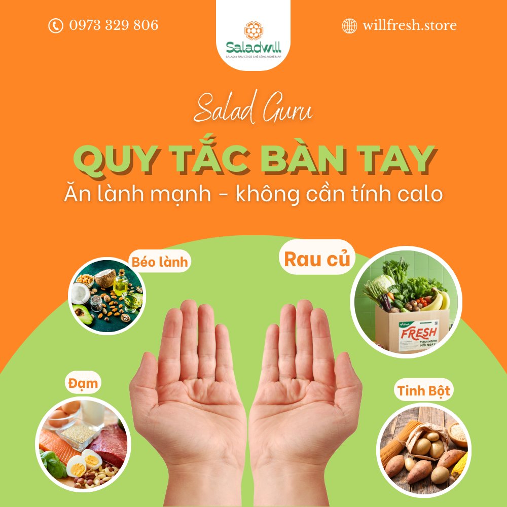 Quy tắc Bàn Tay: Công Thức “Vàng” Đo Lượng Thực Phẩm Cho Bữa Ăn Giảm Cân