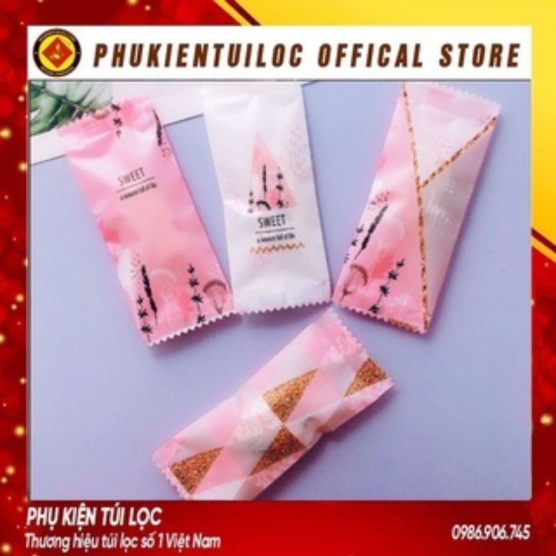 Set 100 túi đựng bánh kẹo loại 1 dày dặn nhiều họa tiết nhiều kích thước