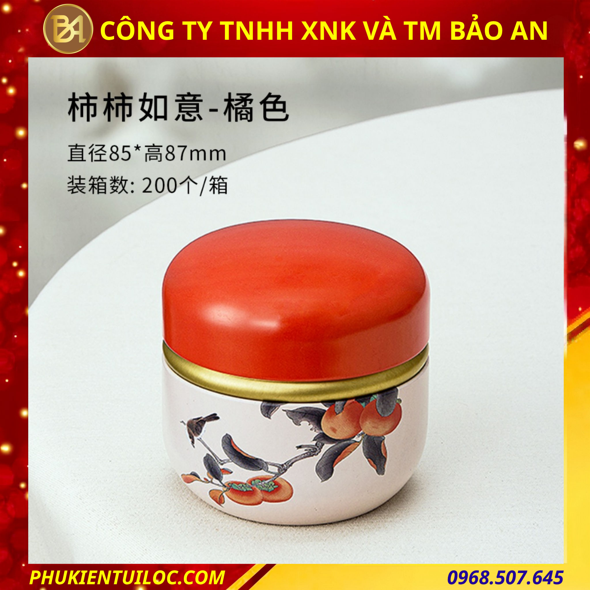 Lon trà hình cầu hoạ tiết đa dạng – Chuyên đựng trà, bột matcha, cacao