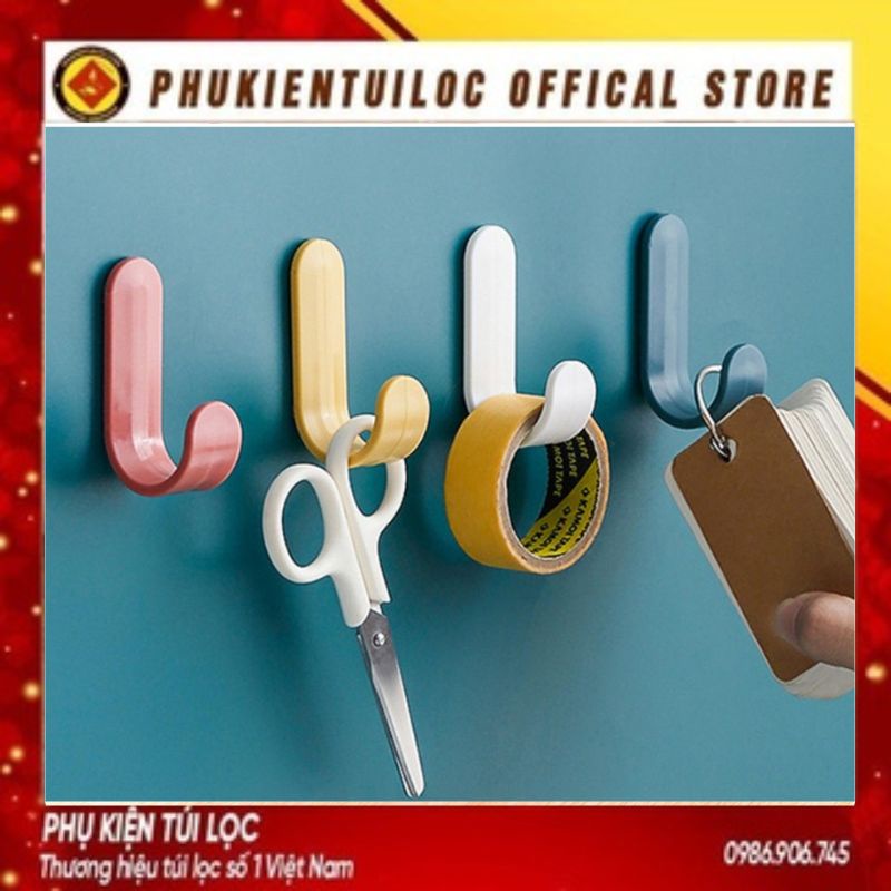 Móc Dán Tường Treo Đồ Hình Chữ J - Móc Dính Gắn Tường Tiện Lợi Tiết Kiệm Không Gian- Phukientuiloc.com