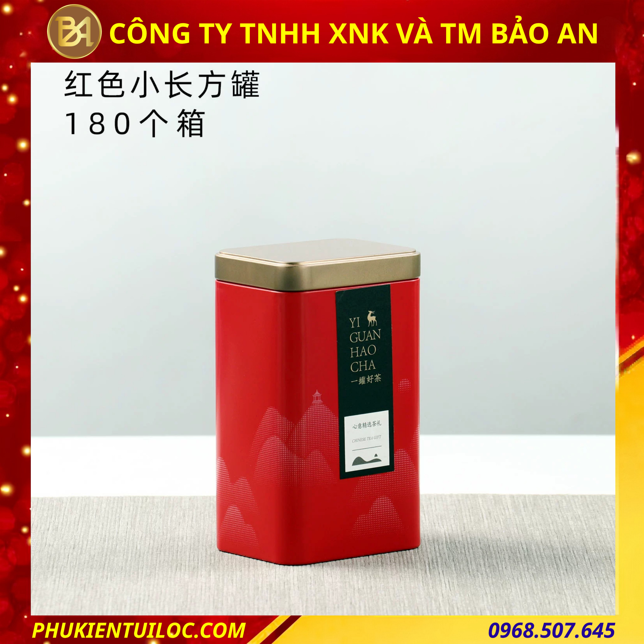 Hộp đựng trà chất liệu thiếc đa dạng màu sắc - Sinh Động