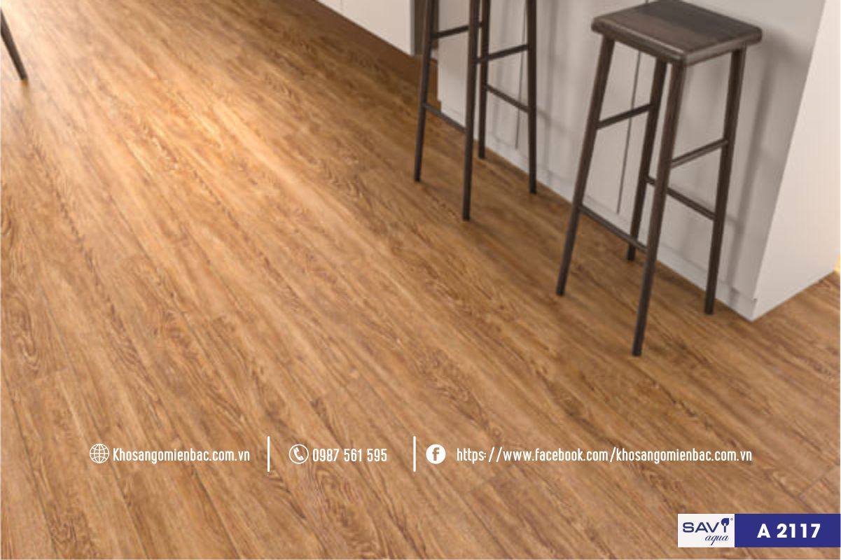 Sàn gỗ cốt xanh Savi Aqua A2117 tại Hải Dương