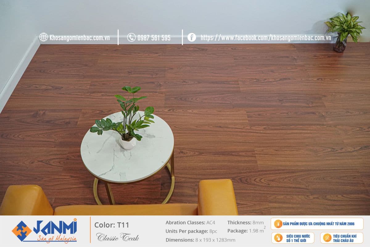 Sàn Gỗ Malaysia Janmi T11 - 8mm