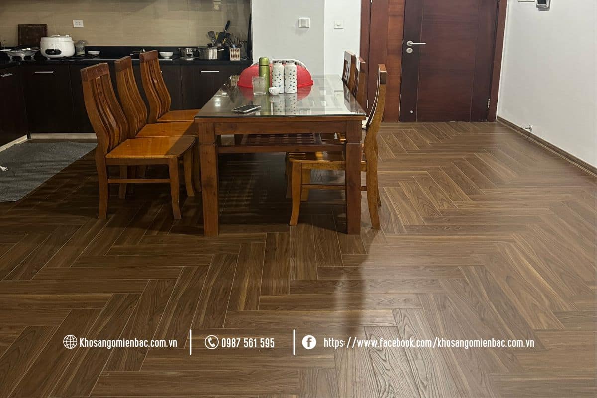 Sàn gỗ xương cá cốt đen FB-400 - 12mm
