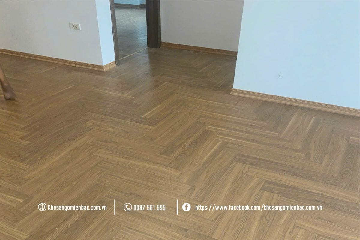 Sàn gỗ xương cá cốt đen FB-450 tại Hai Bà Trưng