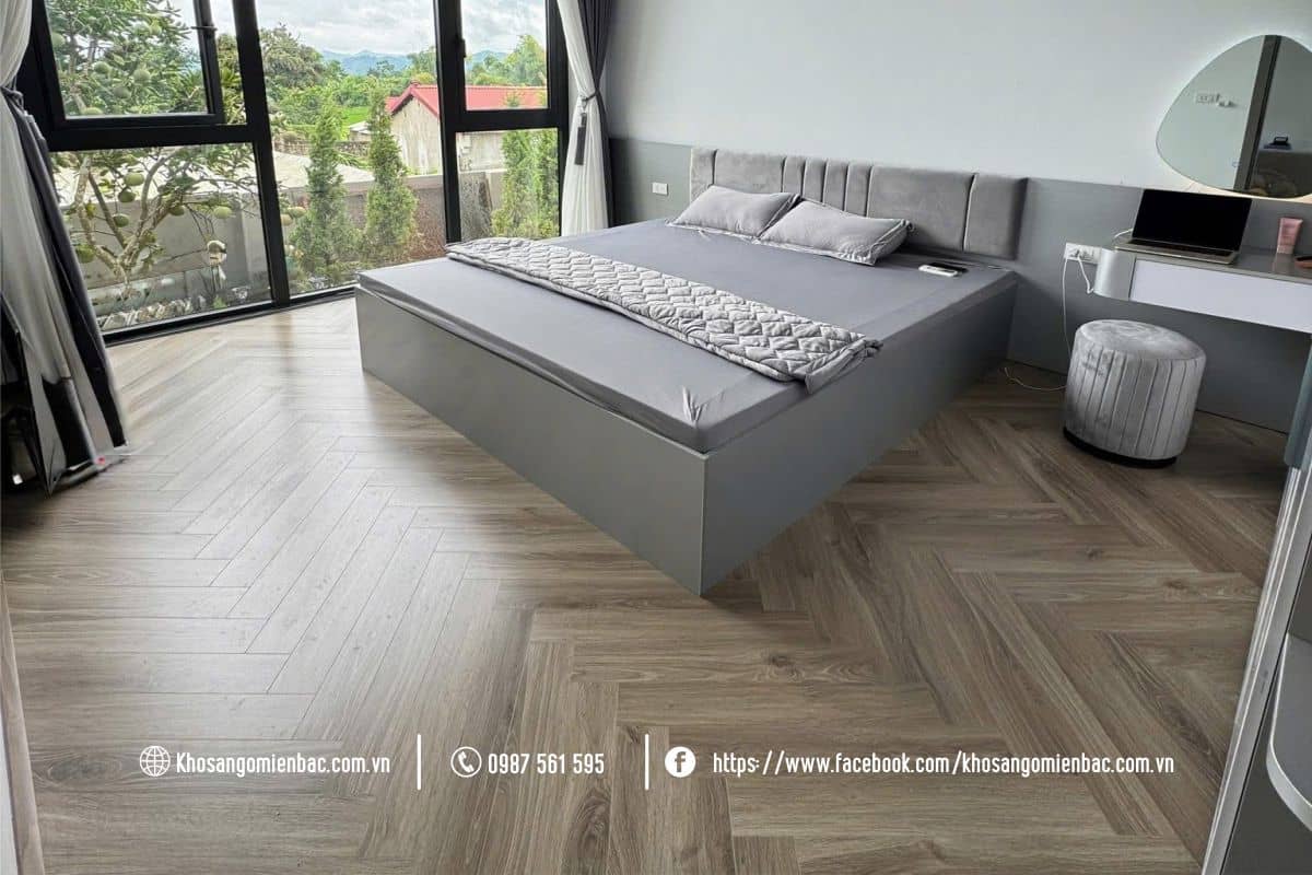 Sàn gỗ xương cá cốt đen FB880 tại Quảng Ninh